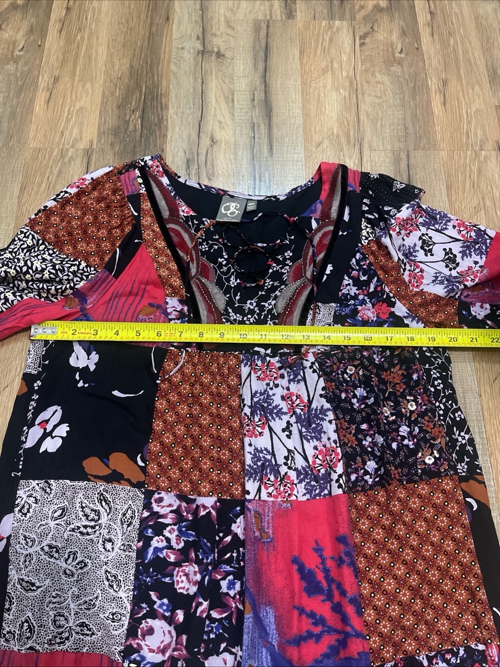 ANTHROPOLOGIE ARCATA PATCHWORK BOHO DRESS by ONE SEPTEMBER Sz MP - Picture 11 of 12